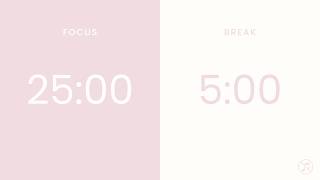 25/5 Pomodoro Timer | 4 x 25 min | Focus | Study | Reflection | Productivity