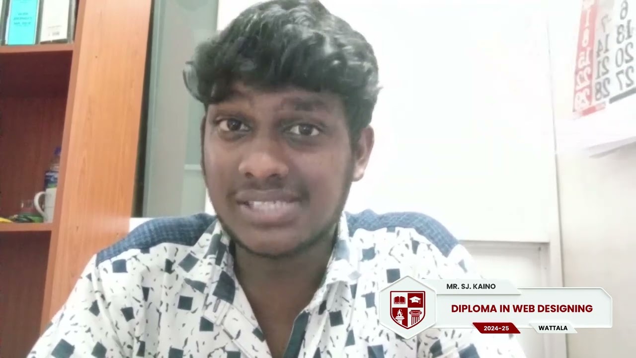 Hear from Our Student! | Diploma in Web Designing | Mr. SJ. Kaino