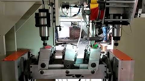 5 axis 2 drilling and 1 tufting scrubbing brush machine video