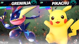 Super Smash Bros. Ultimate Amiibo Fights #19 - Greninja vs Pikachu