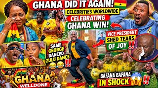GHANA DID IT AGAIN‼️CELEBRITIES WORLDWIDE CELEBRATING WITH 🇬🇭VICE PRESIDENT SHED TEARS OF JOY🇿🇦SHOCK