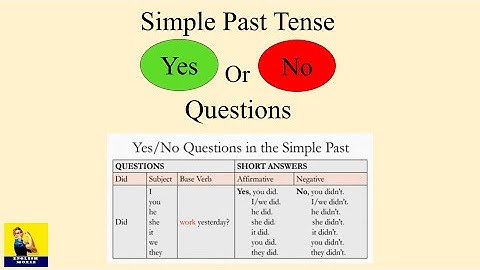 Yes / No Questions in the Simple Past Tense