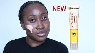 Garnier SkinActive Vitamin C Daily UV Glow Sunscreen SPF50+ on Dark Skin