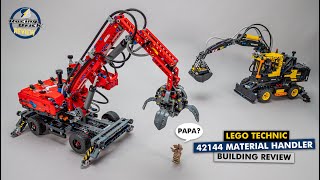 LEGO Technic 42144 Material Handler detailed building review & comparison