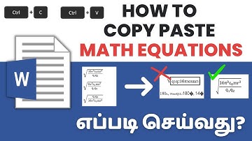 How to Copy Paste Math Equations in Word in Tamil | MS Office Tips and Tricks in Tamil