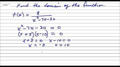 Find the domain of the function
