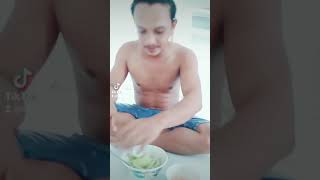 Mukbang challenge.Hilaw na papaya with suka and sili