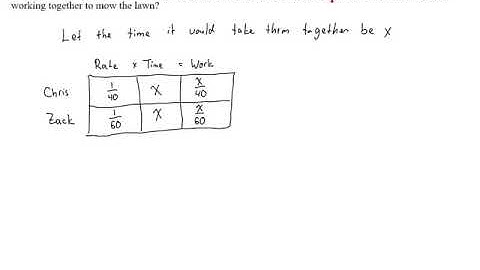 Shared Work Problems - Problem 1