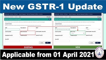 GSTR-1 Update HSN Mandatory Applicable form 1 April 2021