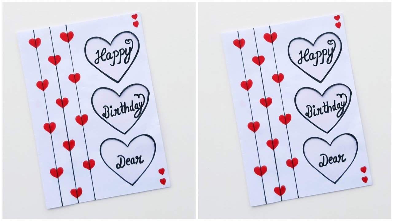Easy And Beautiful White Paper Birthday Card Makingdiy Birthday Greeting Cardhandmade Birthday