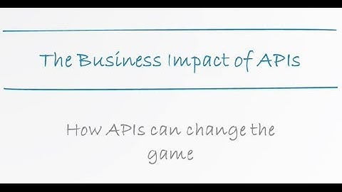 The Business Impact of APIs: How APIs Can Change the Game