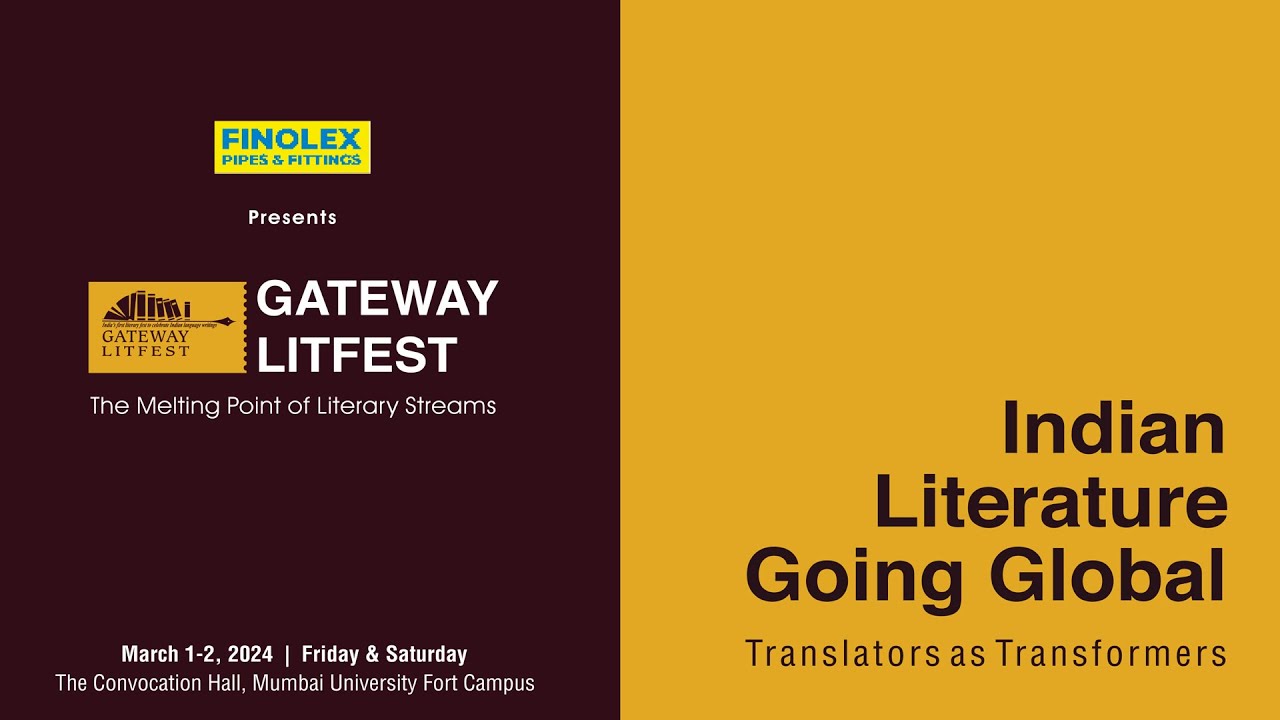 GATEWAY LITFEST 2024 Indian Literature Going Global YouTube