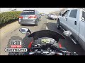 Motorcyclists brush with death wont stop his lane splitting