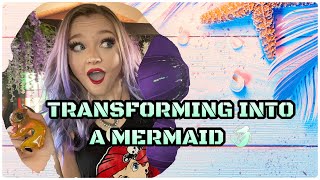 Turning into a Mermaid / FULL body transformation 🧜🏻‍♀️💜