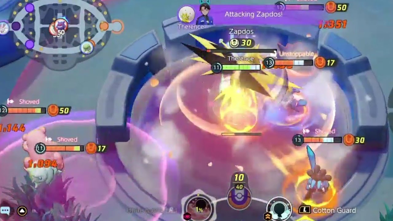 Eldegoss casually steals Zapdos | Pokemon Unite