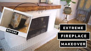 DIY FIREPLACE MAKEOVER!!!