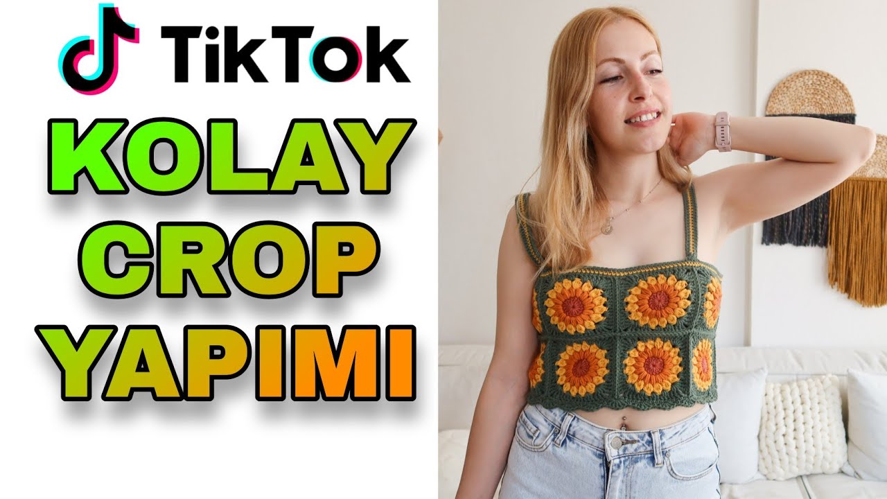 KOLAY TIĞ İŞİ CROP YAPIMI 🤩 | DIY | Easy Crochet Crop