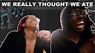 Losing our MINDS trying to make a beat in 20 mins 😂😂