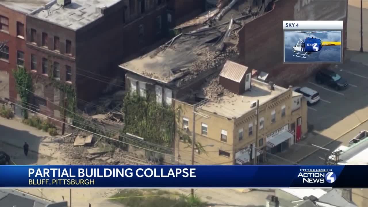 Crews preparing to demolish building after partial collapse in Pittsburgh's Bluff neighborhood