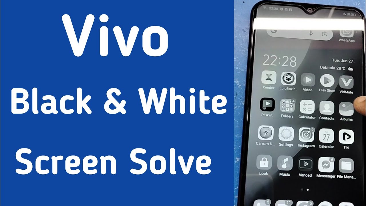 VIVO Y11 / Y12 BLACK & WHITE SCREEN PROBLEM ALL VIVO BLACK & WHITE