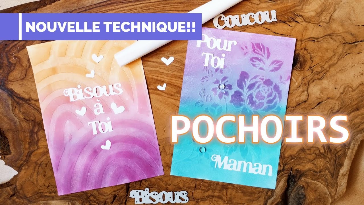 Techniques et astuces Carterie - Couleur et gaufrage avec des pochoirs