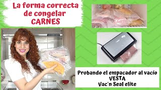 Guía para congelar carne. | Probando el empacador al vacío Vac´n Seal elite (Vesta precision) by Nutrimomento 5,949 views 3 years ago 10 minutes, 8 seconds