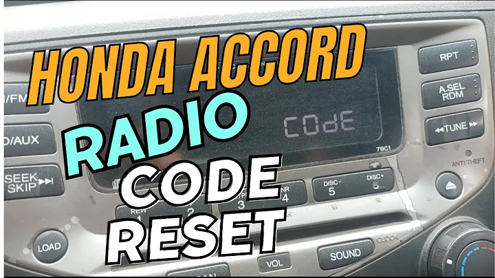 Honda Accord Radio Code Reset - Do It Yourself Steps