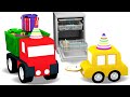 Мультик про 4 машинки | Посудомоечная машина и грузовичок | Развивающий мультфильм для малышей