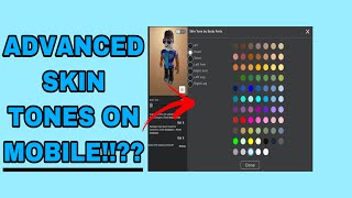 How To Get ADVANCED Skin Tones On Roblox MOBILE!!! *NOT Clickbait* screenshot 5