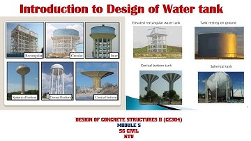 Introduction to design of Water tank ||Module 5 ||Design of Concrete structures 2||S6CE || KTU