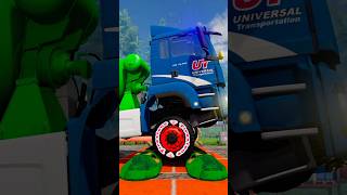 Cement Truck Tow Cars vs Double Speed Bumps | BeamNG.drive