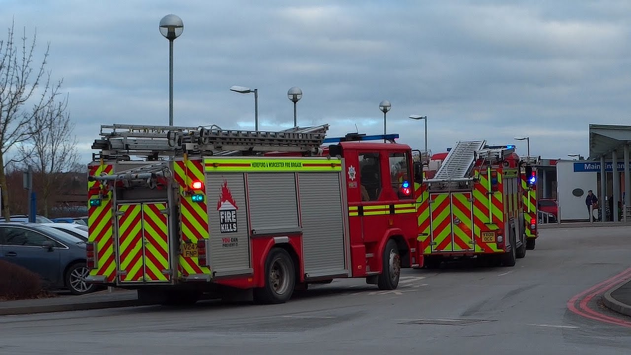 Dennis, MAN, and Scania fire engines respond to scene 🚒