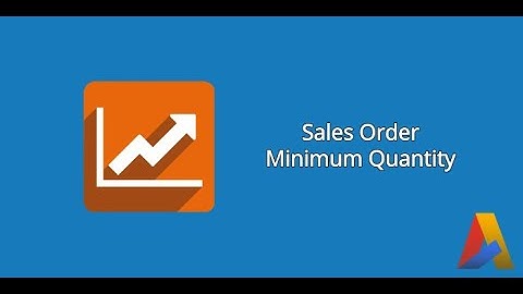 Sales Order Minimum Quantity in Odoo v13