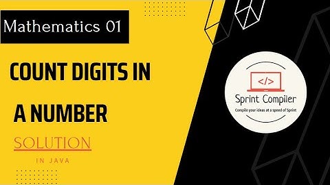 count digits in a number in java | Java