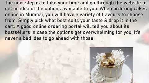5 steps to get a cake delivered to your home