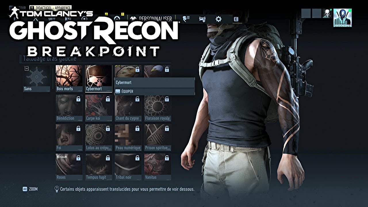 GHOST RECON BREAKPOINT, Tatouage, Cybermort.