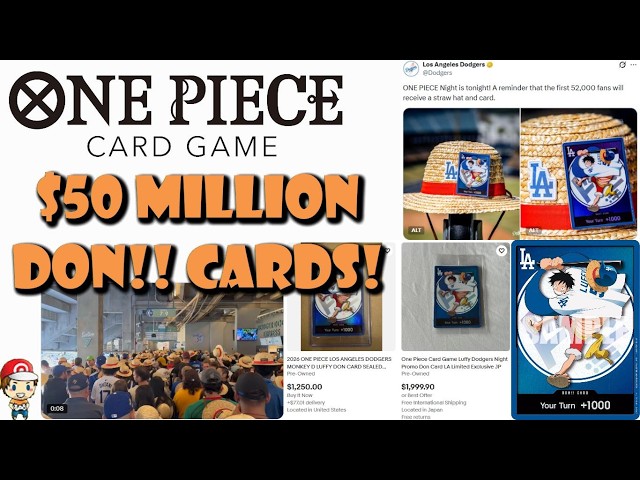 LA Dodgers Gave out $50 MILLION of One Piece DON!! Cards! This is