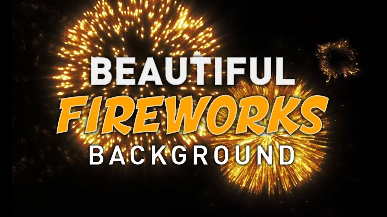 Beautiful Fireworks In The Night For Holidays - Festive Background Animation Loop