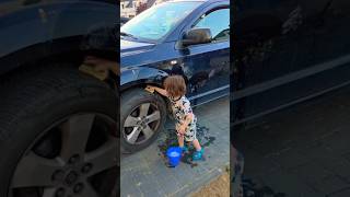 Car Wash This Afternoon Was So Much Fun🧼🧽🚗👨🌾. #toddlers #scrab #dirt #wash #car #fun #adventure