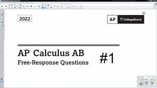 2022 AP Calculus AB Free Response Question #1 (Rate Application)