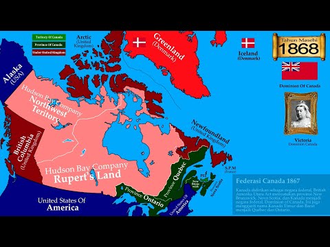 Peta Sejarah Perubahan Wilayah dan Ekspansi Negara Kanada Tahun 1 - 2021