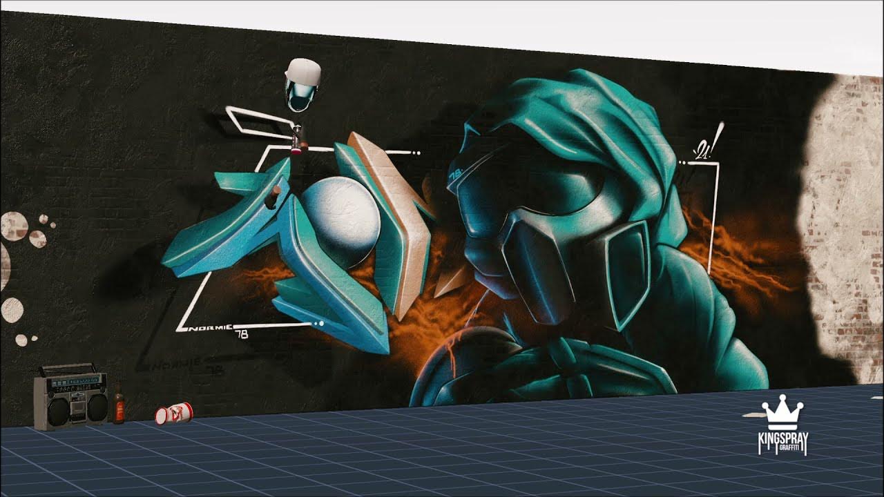 Kingspray Graffiti VR 3D character piece YouTube