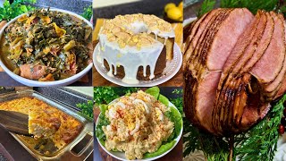 SOUL FOOD Easter Dinner & Dessert ✝ Rum Brown Sugar Ham,  Cornbread Dressing,  Potato Salad & MORE!