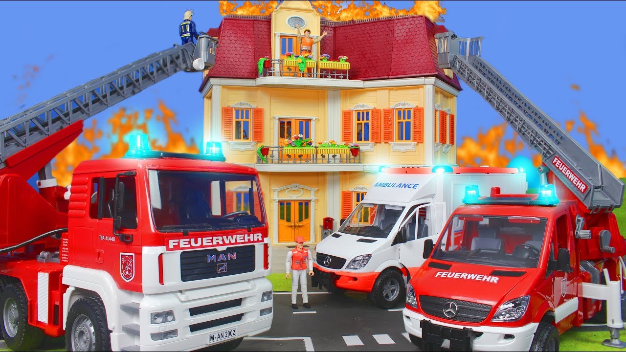 Rescue vehicles 🚚🚑🚒  - Krankenwagen, Polizei und Hubschrauber im Einsatz