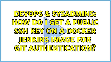DevOps & SysAdmins: How do I get a public ssh key on a docker jenkins image for git authentication?