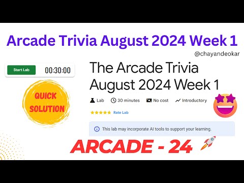 The Arcade Trivia August 2024 Week 1 | Quiz Solutions