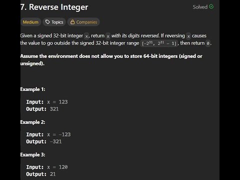 Reverse Integer in Java (LeetCode #7) - Don't Fail the Overflow!