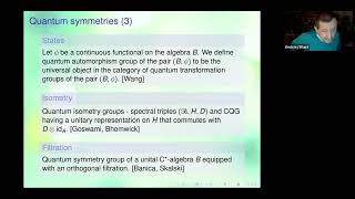 Quantum symmetries, Andrzej Sitarz (Jagiellonian University)