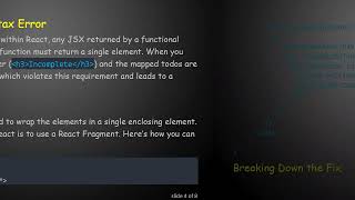 Understanding React Conditional Rendering: Fixing Syntax Errors in Your Todo App