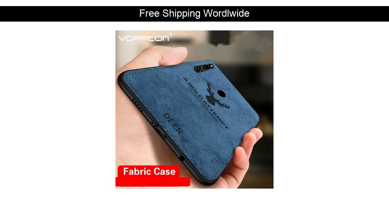 [FREE SHIPPING] Fabric Case For Honor 10i 10 i Phone Case Animal Design Matte Skin Cloth Hard Back